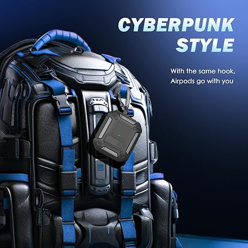 Miniatura 7 de RFUNGUANGO Funda para AirPods de 3 generación con kit de limpieza, armadura protectora militar rígida con bloqueo para funda de carga de AirPod Gen