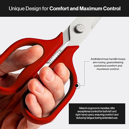 Miniatura 3 de Misen Tijeras de cocina resistentes, tijeras de cocina versátiles para carne, aves de corral y más, tijeras de cocina fáciles de limpiar, mango