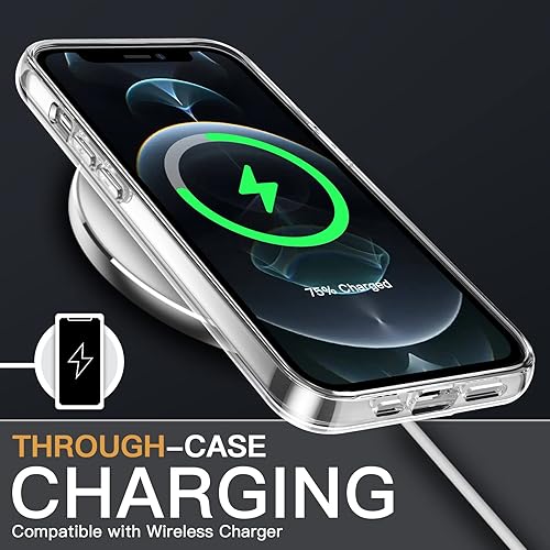 Miniatura 7 de JETech Funda 3 en 1 para iPhone 12 Pro de 6.1 pulgadas, con 2 protectores de pantalla y 2 protectores de lente de cámara, no amarillea, a prueba de