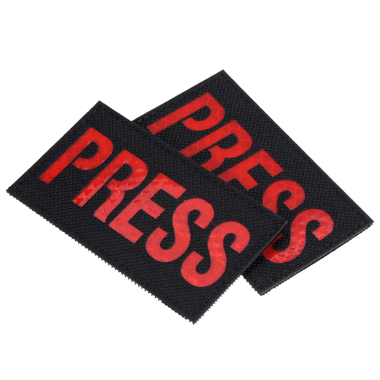 PATIKIL Reflective Press Patch 2x3.5, 2 Pcs IR Infrared Hook and Loop Fastener Applique Armband Badges for Clothes Backpack Red - Image 4