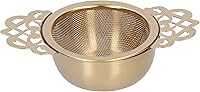 Vista 5 de Colador de té de acero inoxidable, filtros de malla fina más empinados con asas dobles, colgar en teteras, tazas, tazas para remojar té y café
