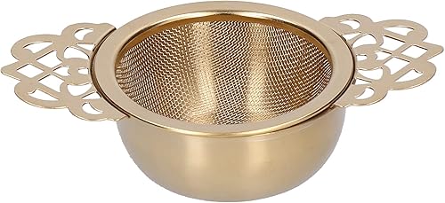 Miniatura 5 de Colador de té de acero inoxidable, filtros de malla fina más empinados con asas dobles, colgar en teteras, tazas, tazas para remojar té y café de