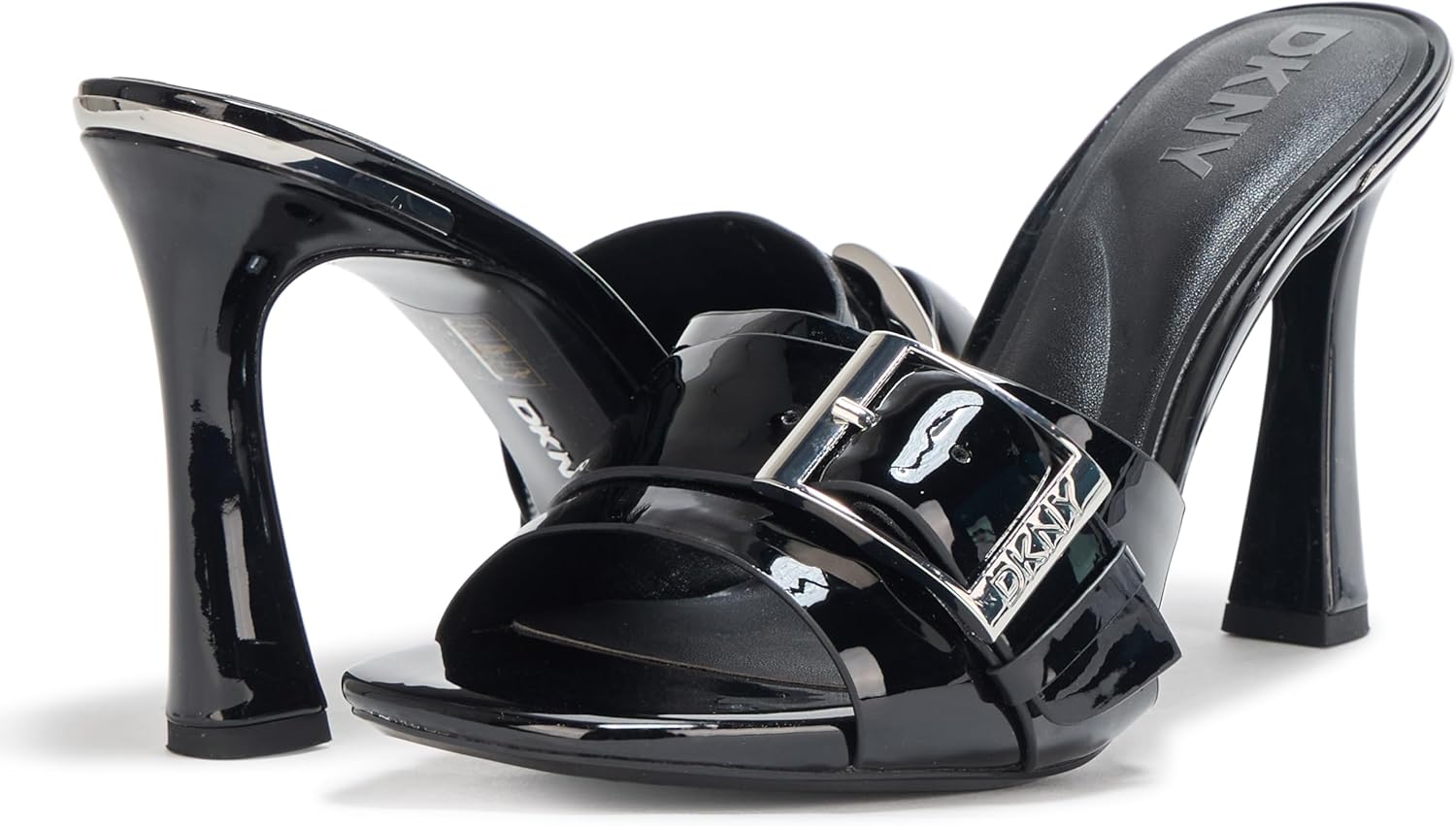 DKNY Womens Clorissa Evening Sandal Mule Heel with Belt Detail - Image 3