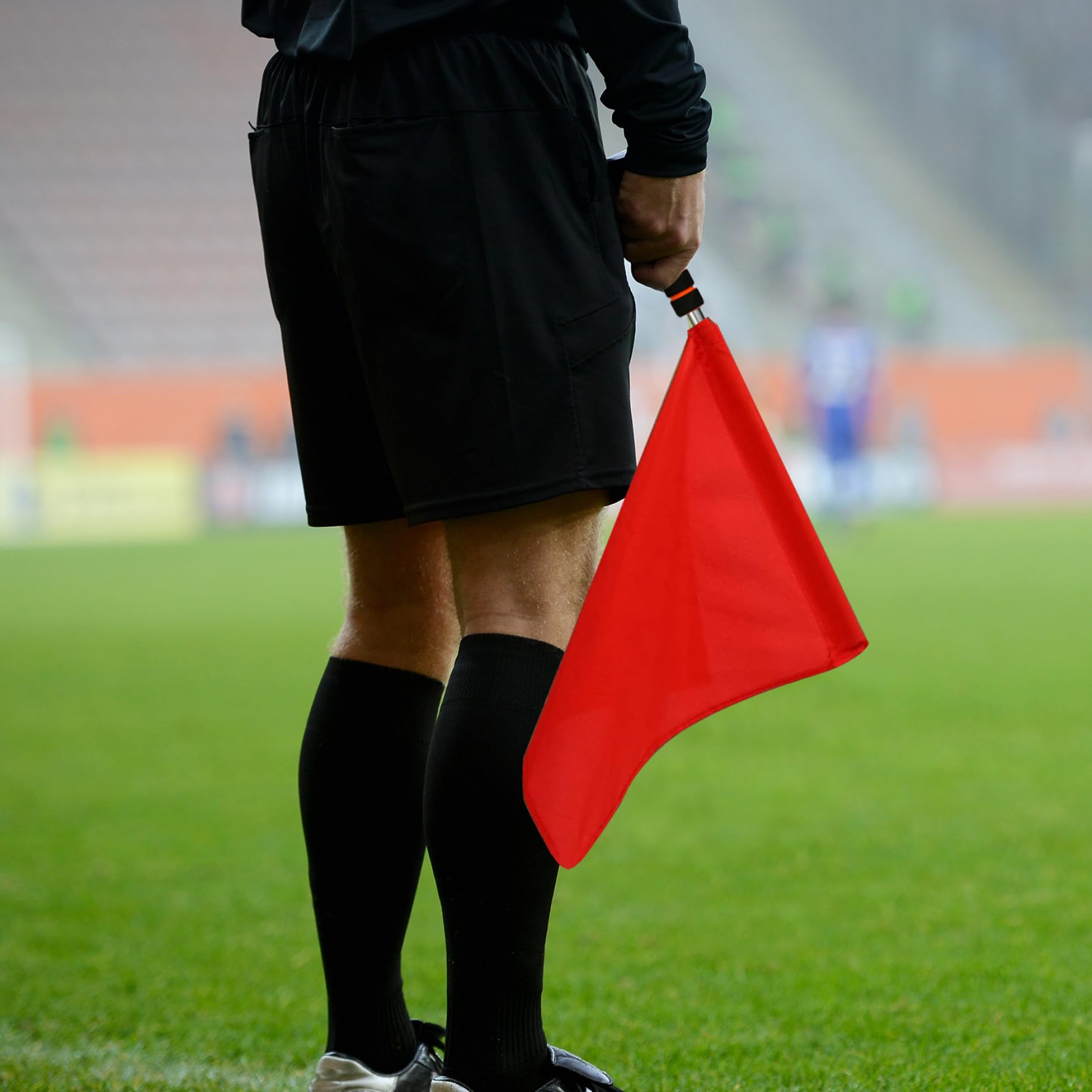 Drapeaux d'arbitre de football 4 pièces drapeaux de volley-ball avec poignée confortable parfaits pour les événements d'athlétisme