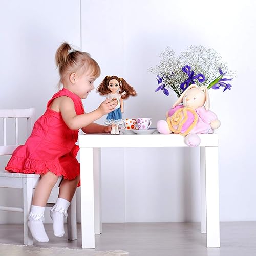 Vista 34 de ONEST 10 juegos de mini muñecas de 5 pulgadas con ropa de muñeca, trajes de fiesta para niños, accesorios para muñecas