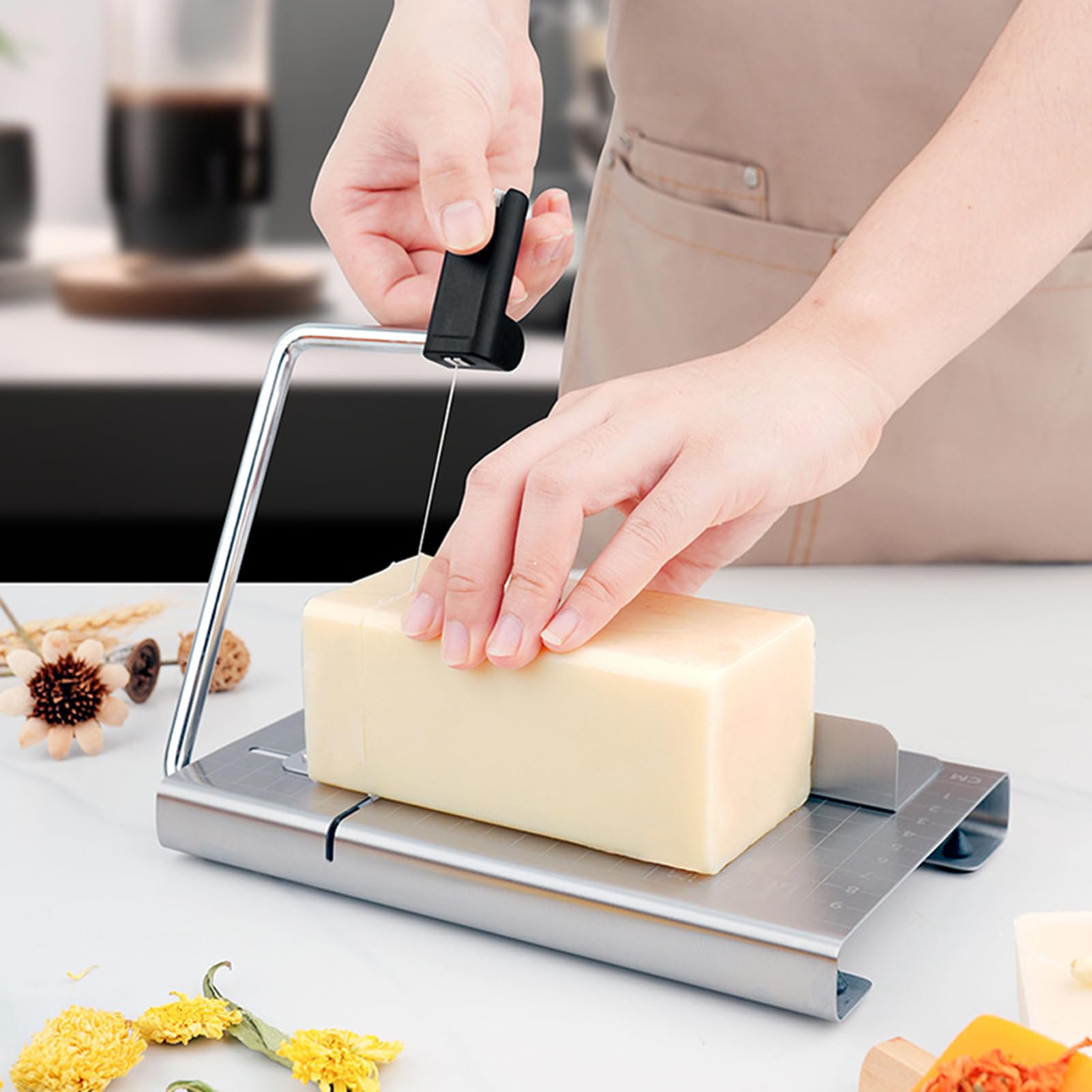 Soap Cutter Machine, Hand-Made Soap Cutter - Stainless Steel Soap Cutters With Scale For Soap Making Loaf Slicer - Soap Cutters For Soap Making, DIY Craft Soap, Candle Or Kitchen Butter Cheese