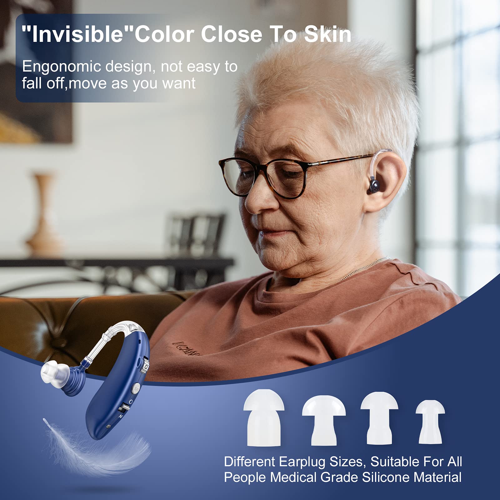 Rechargeable Hearing Aid for Seniors, LIGINN Hearing Amplifier Aids
