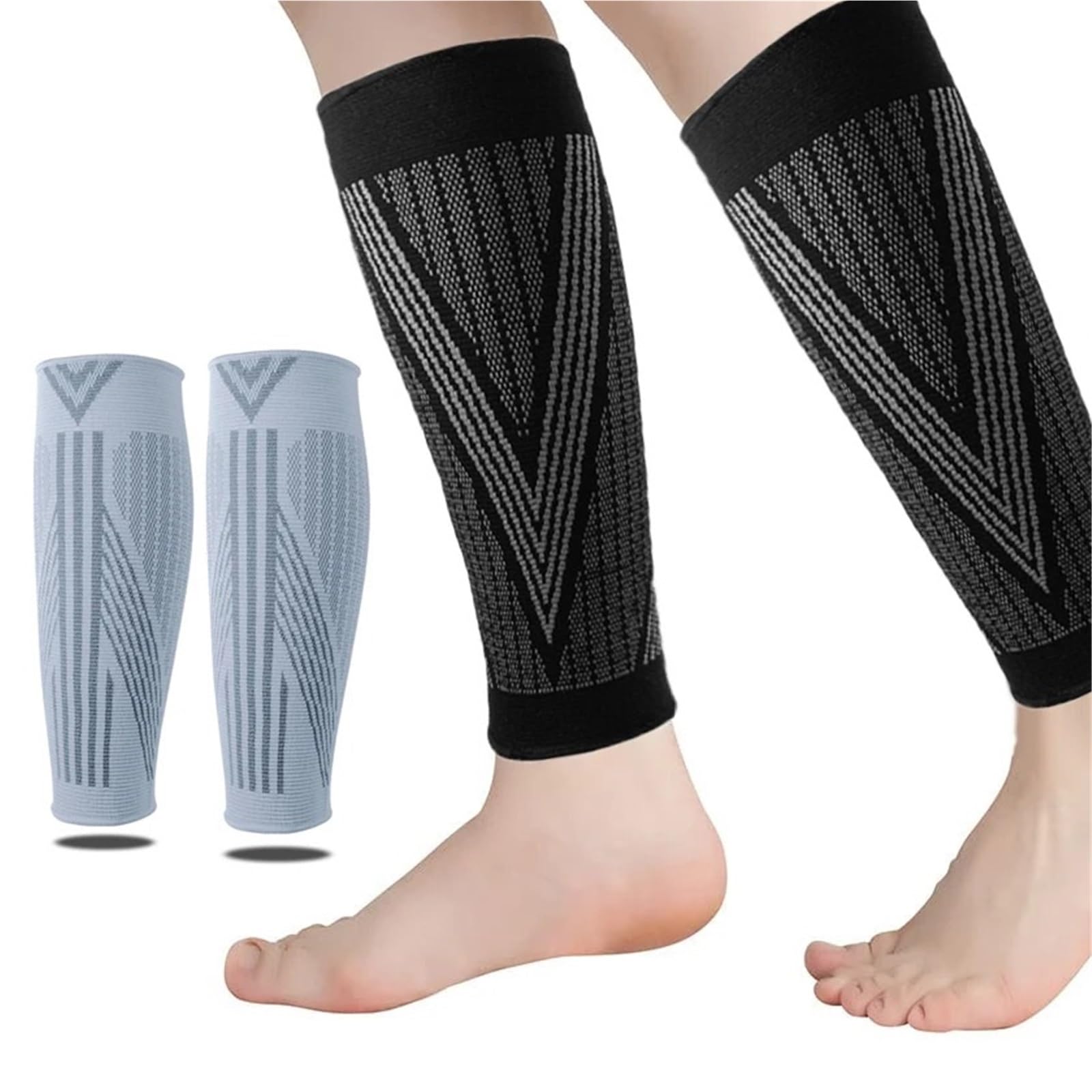 Manchon de Compression Jambe 1 paire de manchons compression for mollets for hommes et femmes, chaussettes sans pieds for coureurs Pour le sport