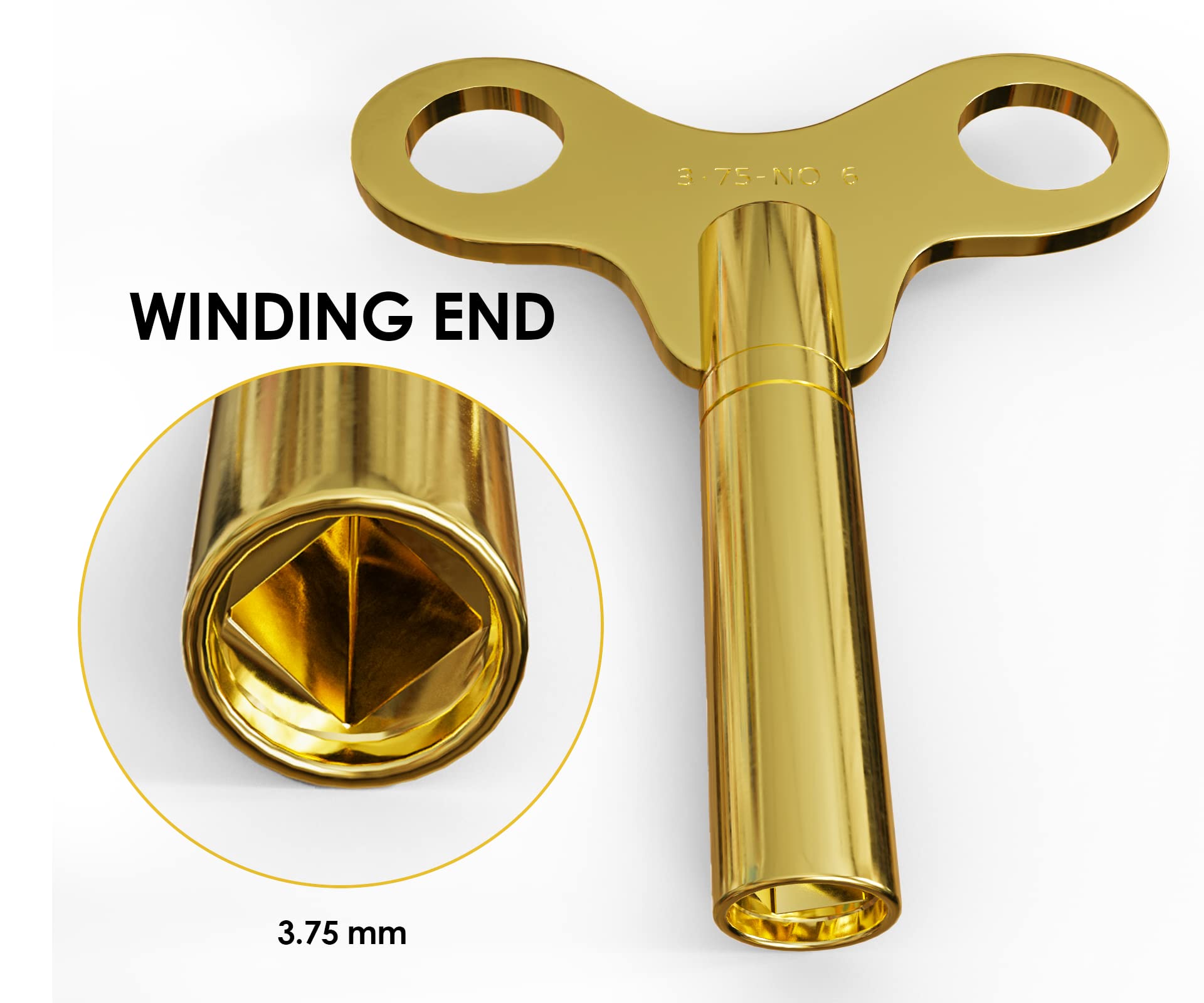 Amazon.co.jp: 時計巻き鍵 6号 サイズ 3.75mm 真鍮 アンティーク