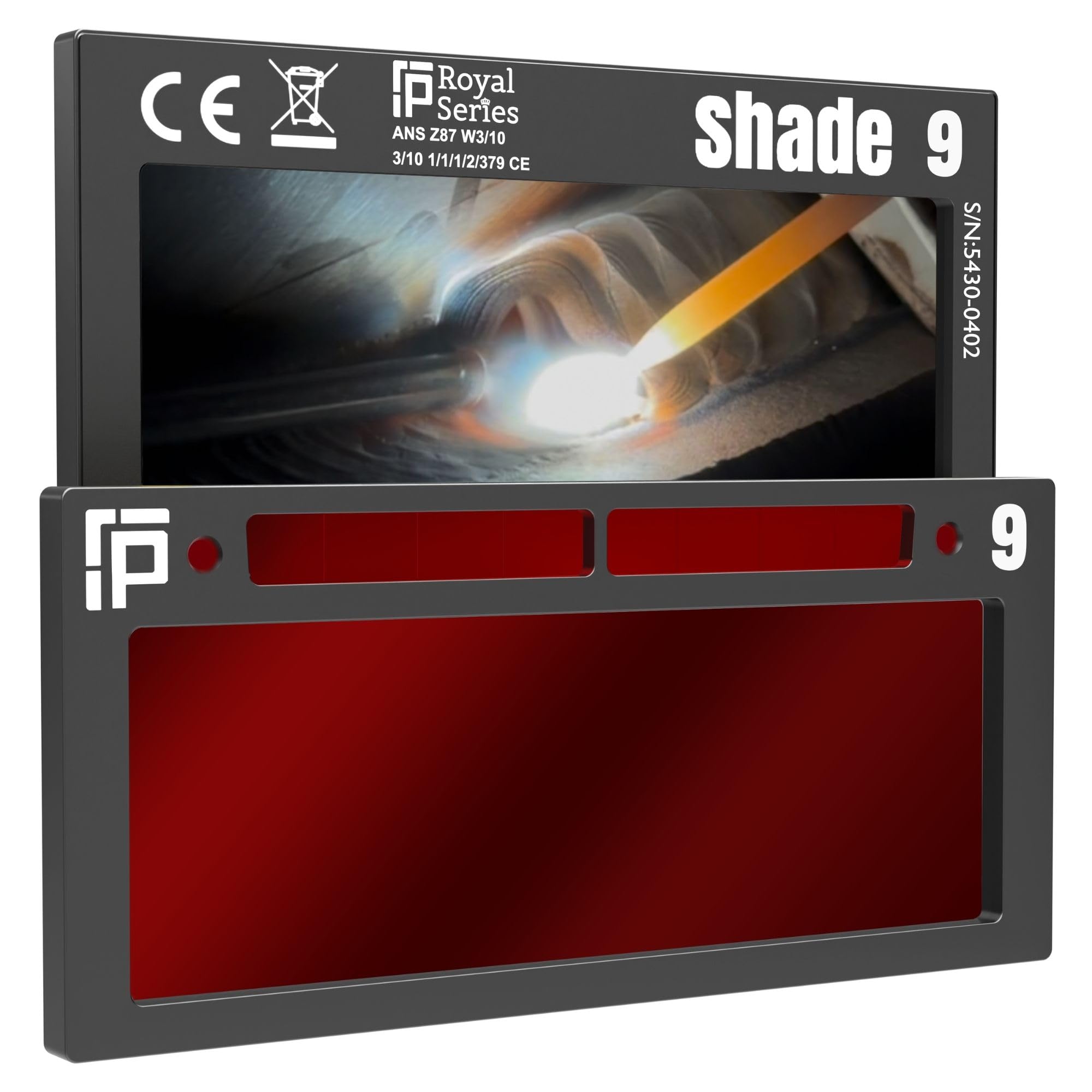 Duke 2.0 | Shade 9 Red Auto Darkening Welding Lens | 20A TIG Rated