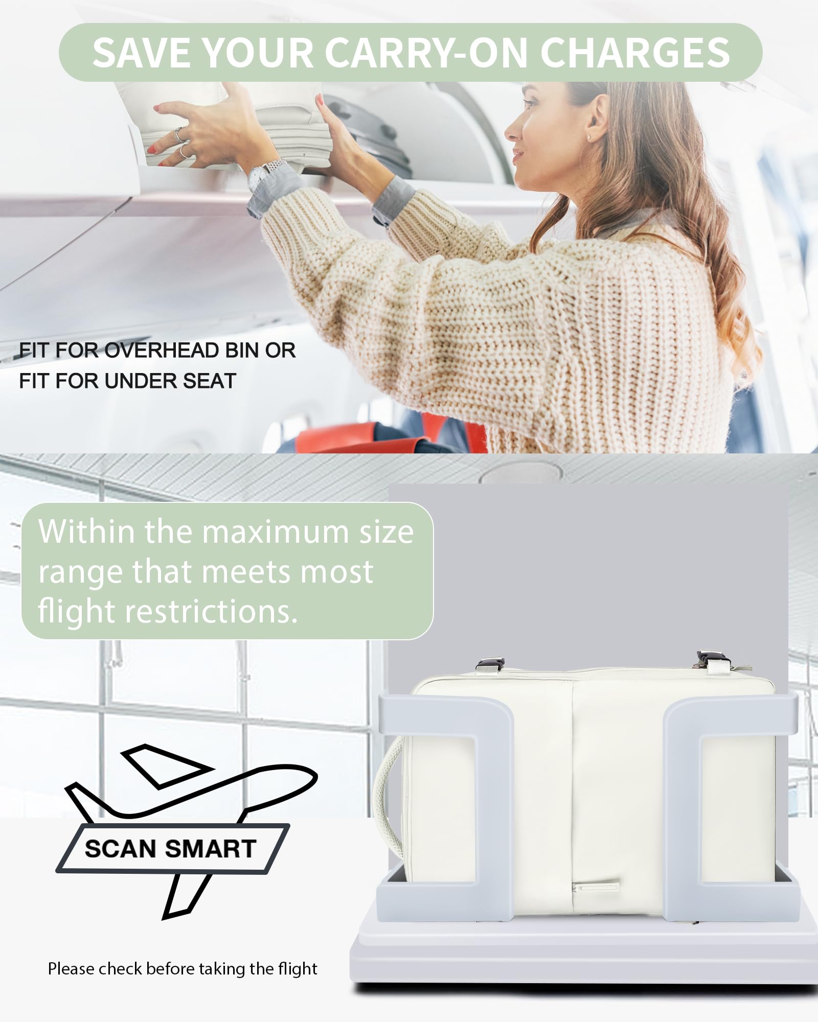 SZLX Zaino Ryanair 40x20x25 Bagaglio a Mano zaino Borse da Cabina per Easyjet 45x36x20 Zaino da Viaggio donna con porta ricarica USB, Borsa da Viaggio aereo Zaino Computer Impermeabile Casual Daypack