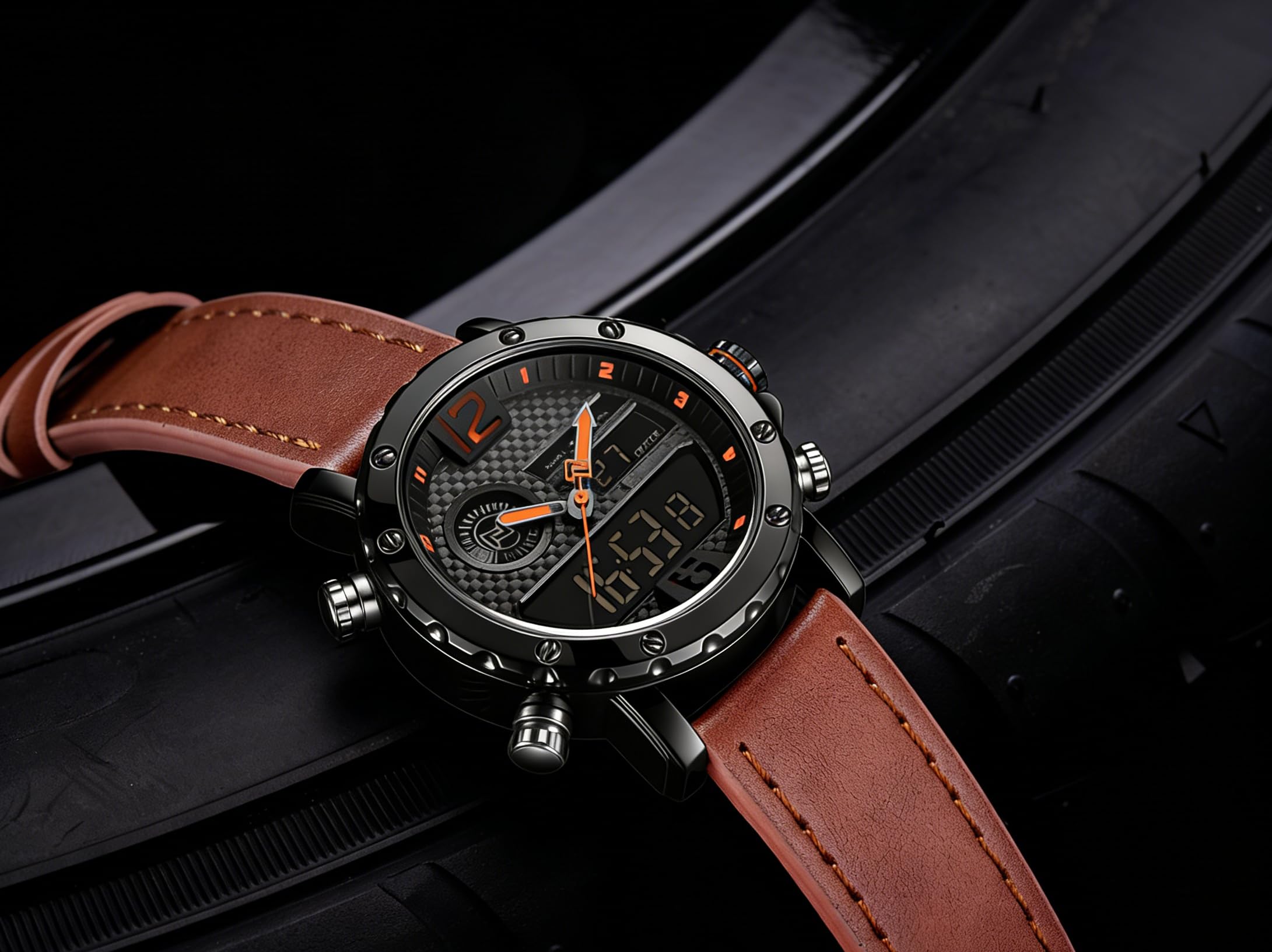 Herren-Armbanduhr, Analog, Silberfarben, Edelstahl, Skelett-Zifferblatt, Sportlich-Mechanischer Stil