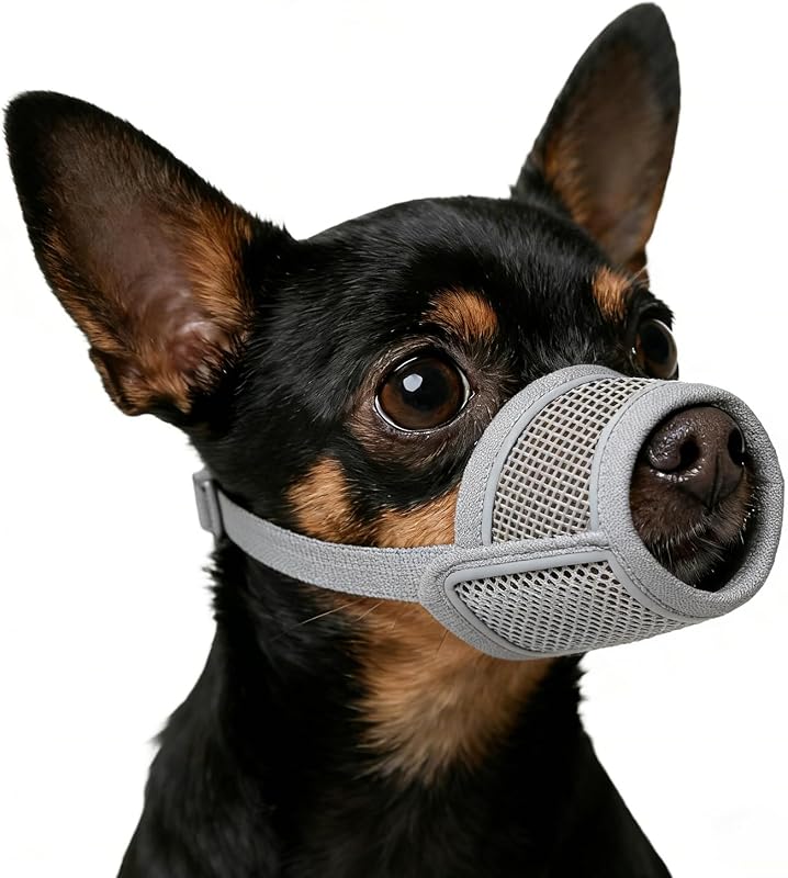 Focinheira de Malha Respirável e Ajustável para Cães CNSYAF MESH01