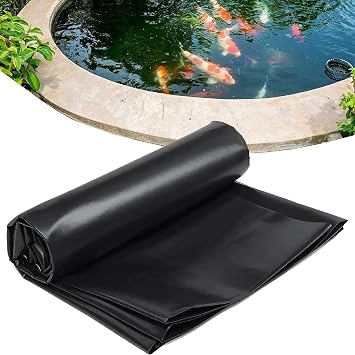 Flexible Pond Liner for Outdoor Ponds,Reinforced Large PE Pond Liner,Pond Membrane Fish Pond Liner,Heavy Duty Fish Pond Preformed Liners, Garden Pool Membrane for Landscaping, Fountains, Waterfall1*1