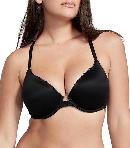 Victoria's Secret Everyday Comfort Lace Racerback Bra, Demi Cup, Front Close, Smoothing, Lightly Lined (34B-36DDD)