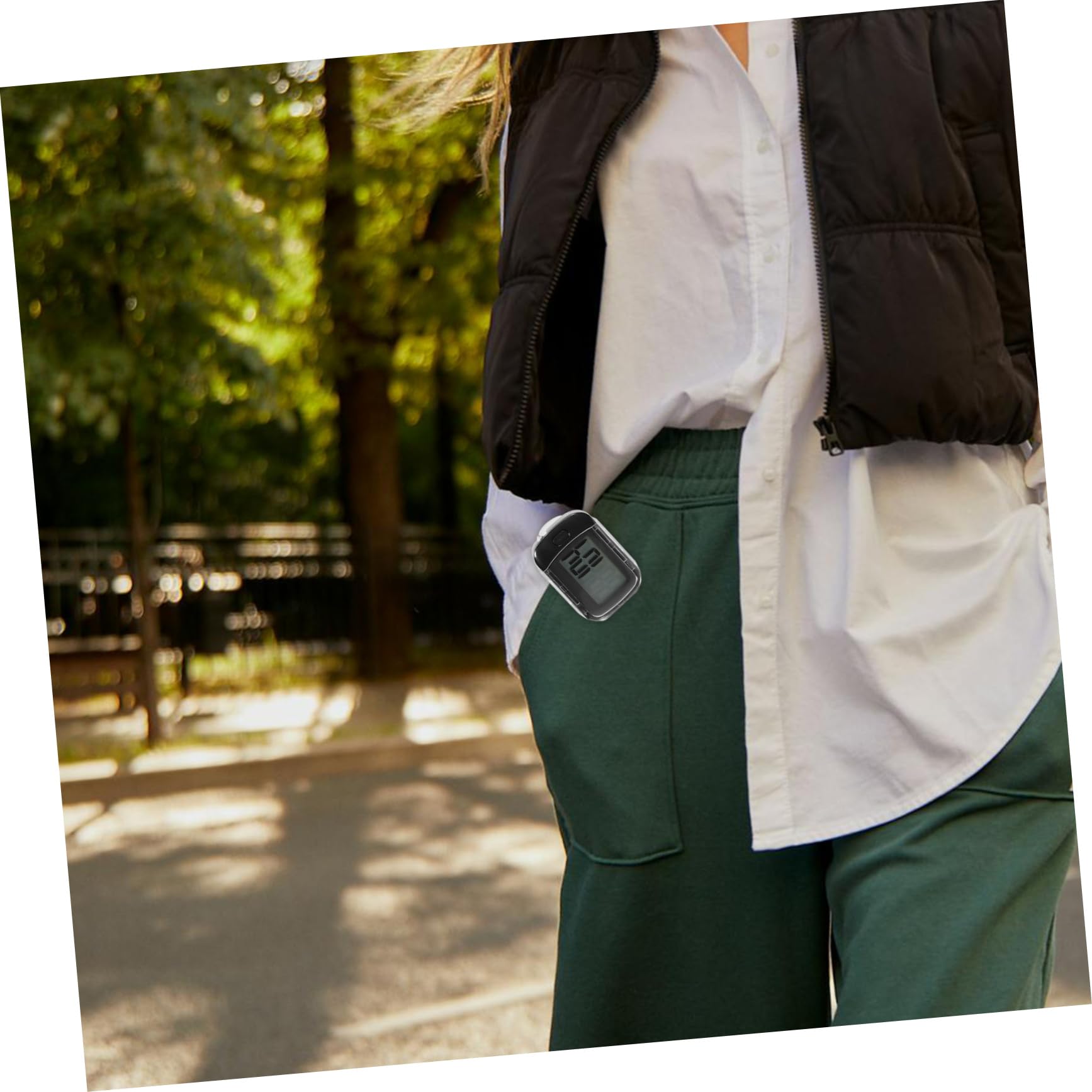 TOYANDONA Podómetro Digital con Clip y Cordón para Caminatas al Aire Libre, Contador de Pasos Preciso y Resistente Plástico para Hombres y Niños en Senderismo