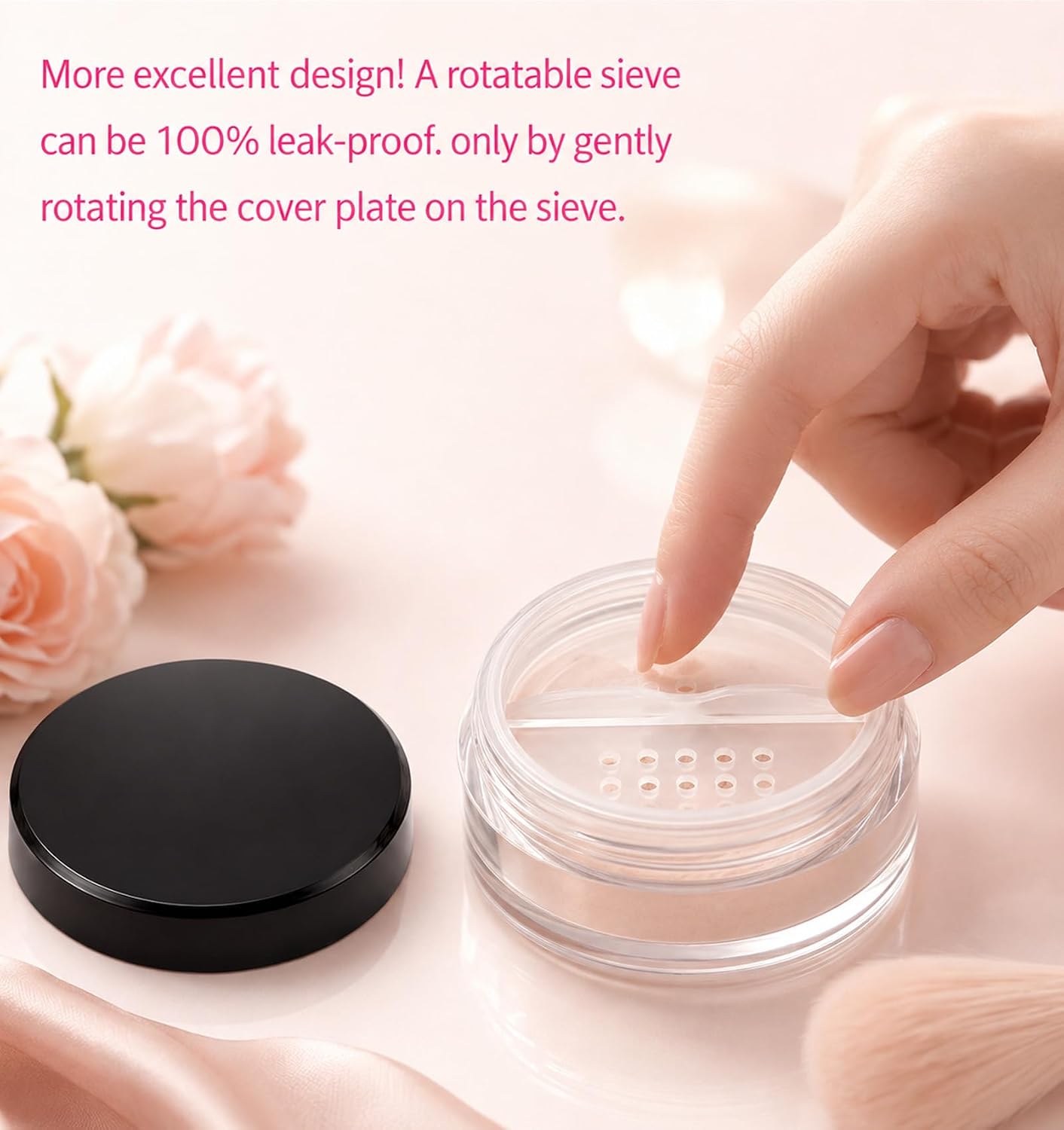 4 Pcs Small Powder Container, Loose Powder Containers 10ml