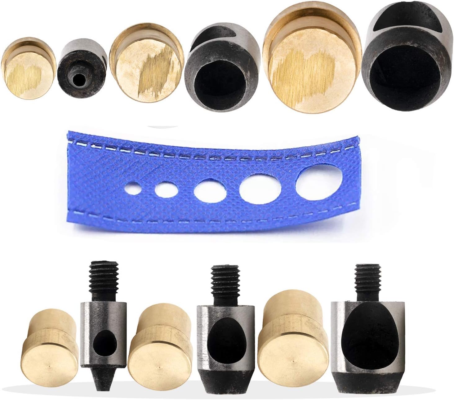 Trimming Shop 16mm Multi-Layer Hole Cutter Punch Die Tool with Gold Base for Universal Hand Press Machine for Fabrics & DIY Leather Craft, Fixing & Fastening Clothes