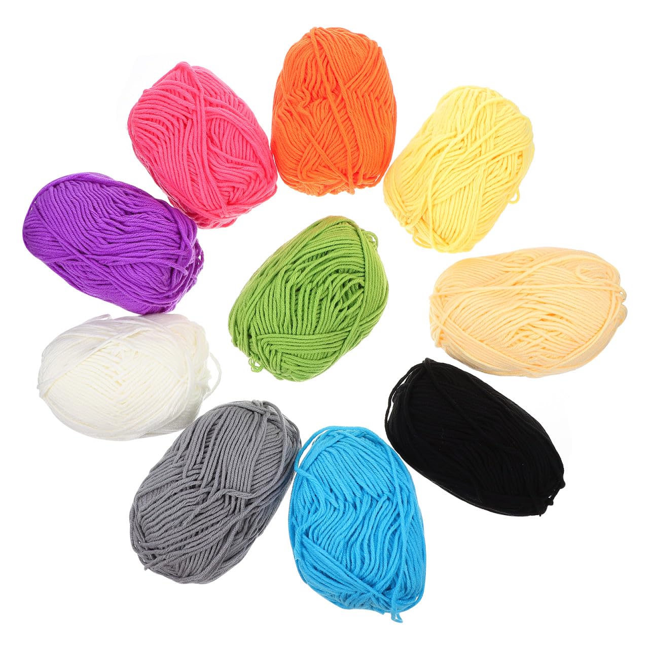 Alipis 10pezzi Filato di Cotone per Uncinetto Gomitolo di Cotone per Maglieria Manuale Filato per Lavori Fatti Mano per Principianti ed Esperti
