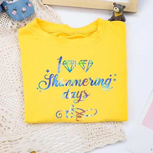 Miniatura 8 de Gatichetta Rollo de vinilo metálico de transferencia de calor, vinilo holográfico plateado para planchar de 12 pulgadas x 15 pies, vinilo HTV para