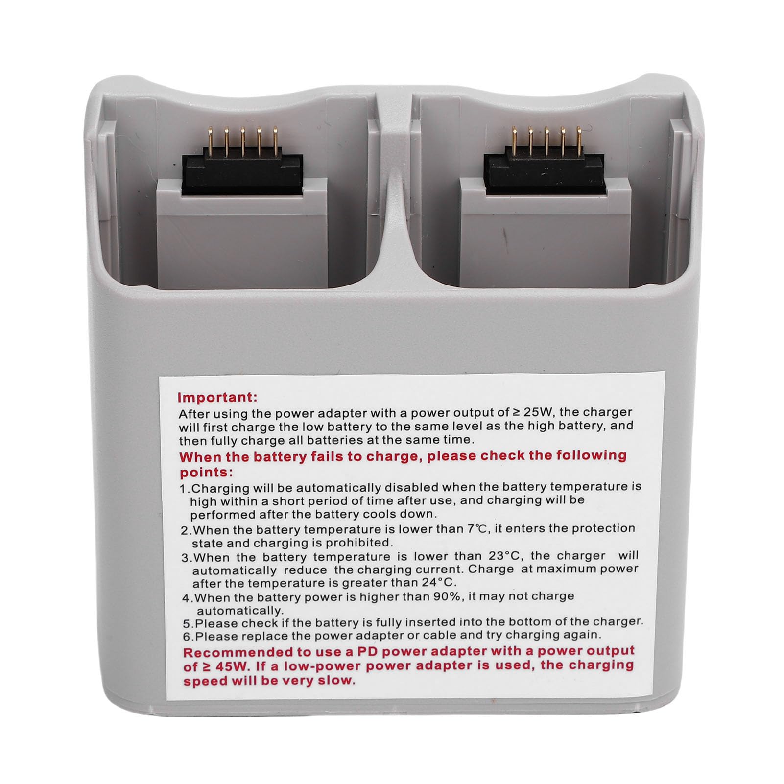 Cryfokt Two Way Battery Charger Hub PD 45W Travel Essential | Ricarica simultanea, Fonte di alimentazione mobile, Compatto e portatile, Indicatori di ricarica LED, Funzionamento sicuro