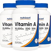 Vista 8 de Nutricost Vitamina A 10.000 UI, 500 cápsulas blandas (2 botellas)