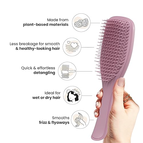 Miniatura 4 de Tangle Teezer Cepillo desenredante definitivo a base de plantas, cepillo de cabello seco y húmedo, elimina nudos y reduce la rotura para todo tipo