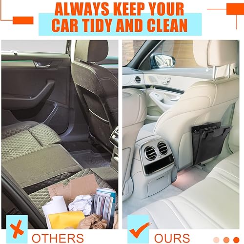 Miniatura 5 de Fuutreo 2 bolsas de basura LED inteligentes para automóvil con 30 bolsas de basura interiores desechables, impermeables, contenedor de basura
