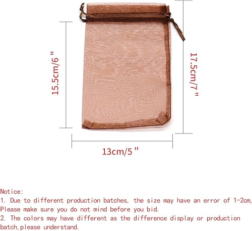 Miniatura 377 de Dealglad 100pcs Drawstring Organza bolsas de joyería caramelo para fiestas, casamientos, regalos Negro