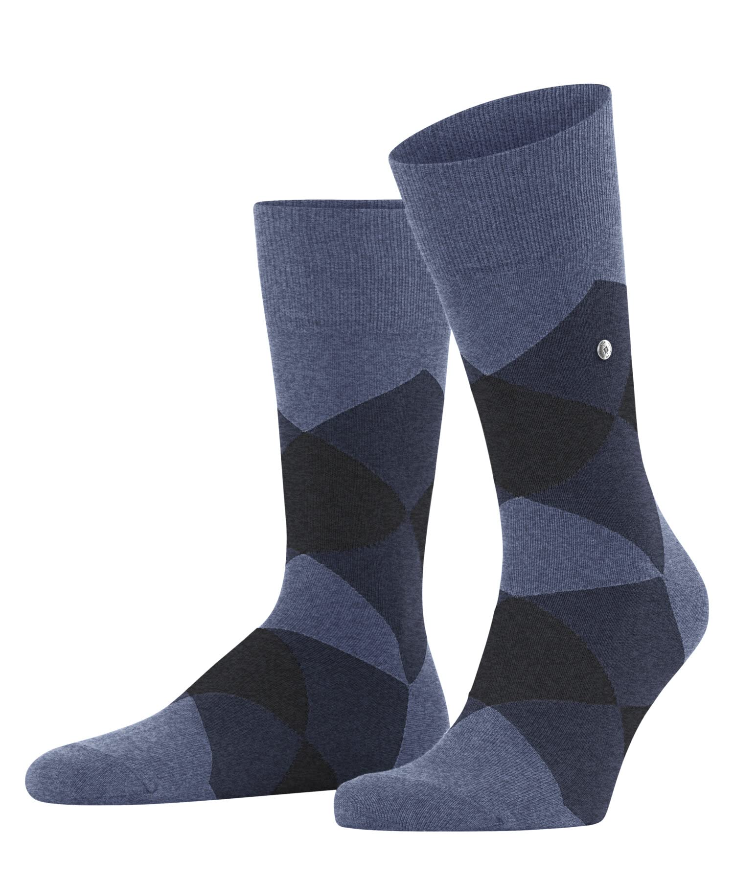 Burlington Men's Clyde M So Cotton Patterned 1 Pair Socks, Blue Light Jeans 6662, 6.5-11