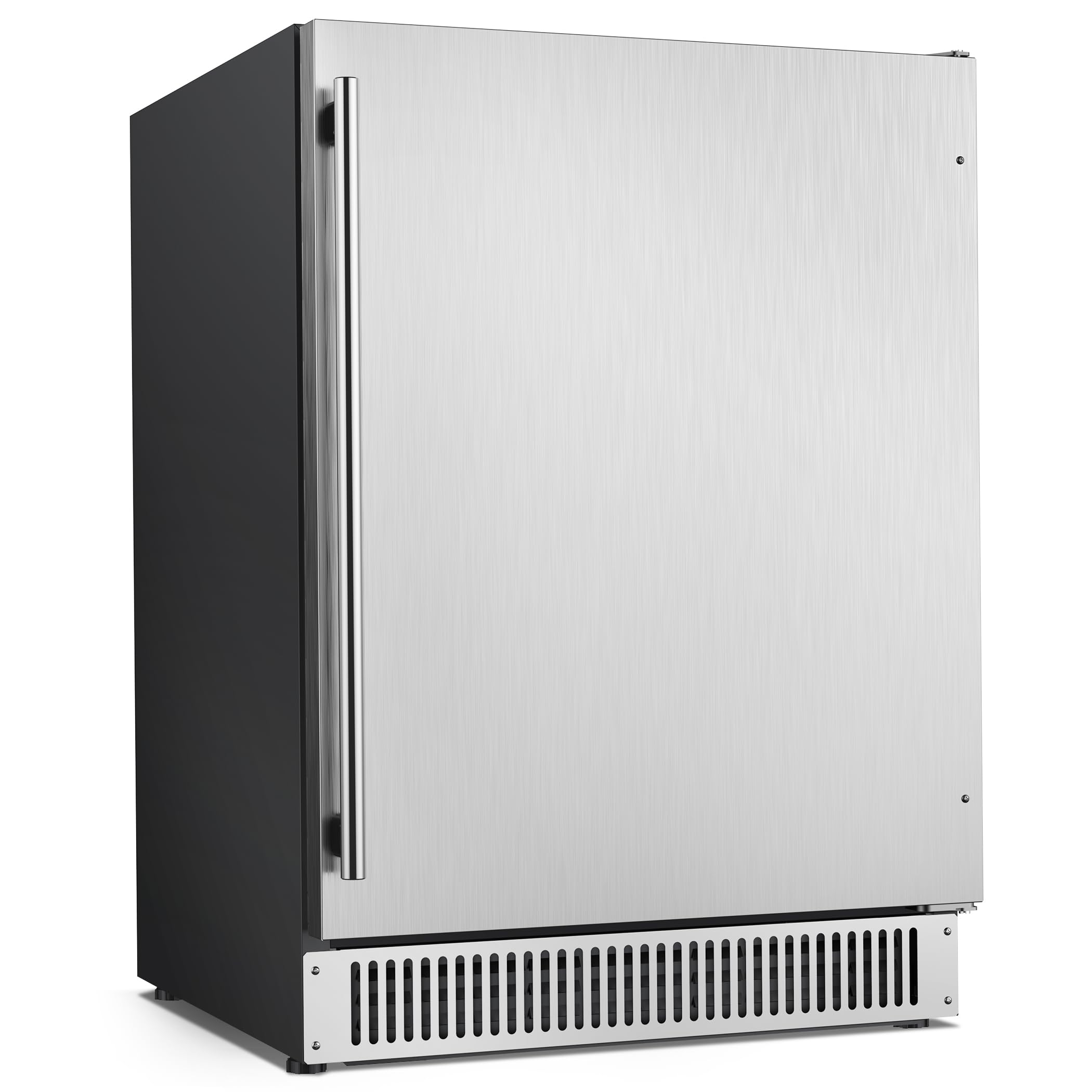 24 Inch Beverage Refrigerator Cooler, Stainless Steel Outdoor Refrigerator  for 180 Cans, Built-in and Freestanding Under Counter Beverage Fridge