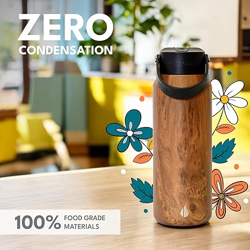 Miniatura 50 de Elemental Botella de agua aislada de 40 onzas con pajilla, botellas de agua con núcleo de acero inoxidable 100% a prueba de fugas para viajes,