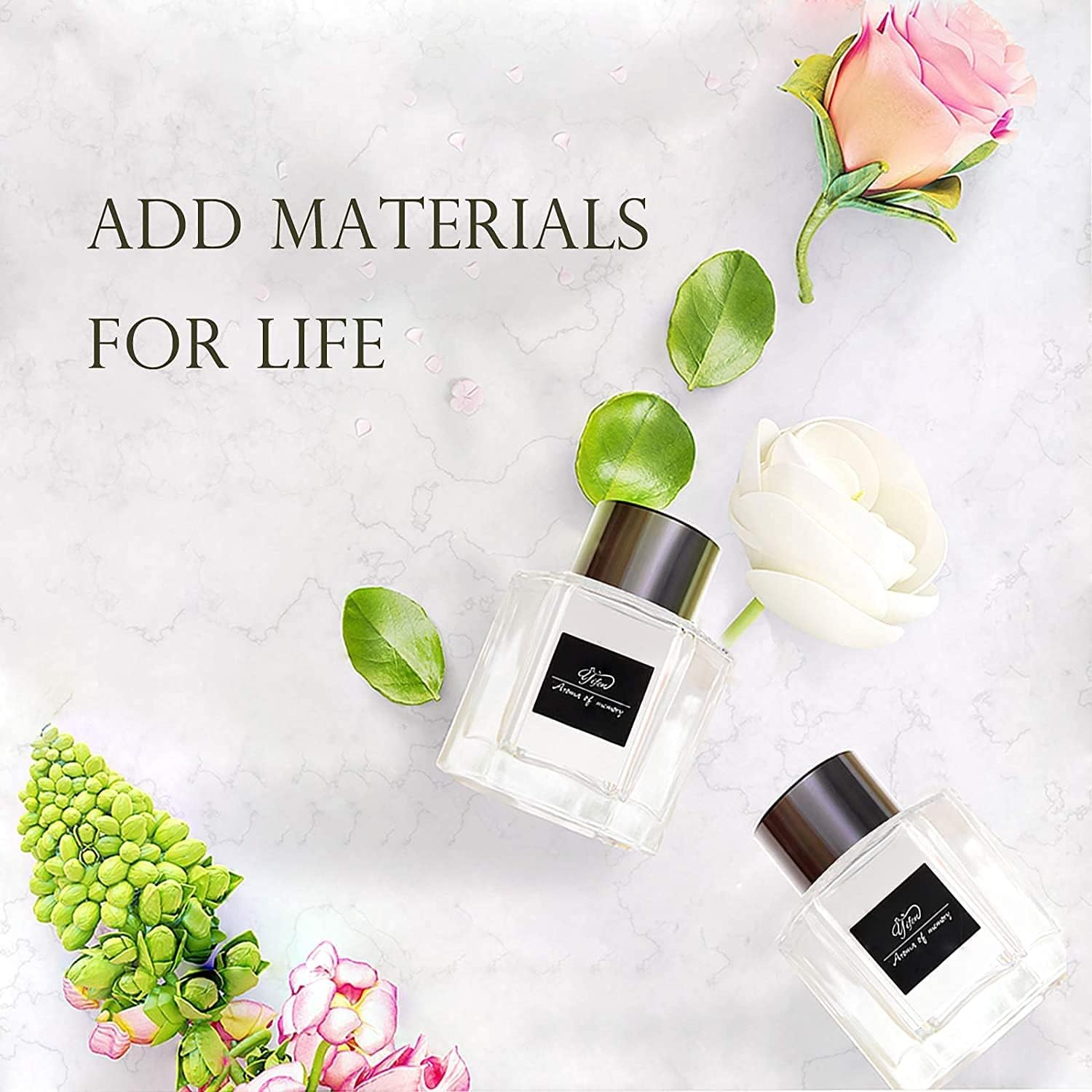 White Tea Reed Diffuser Set, Bedroom, Bathroom, Office, Home, Fragrance Gift, 60 ml/ 2 oz