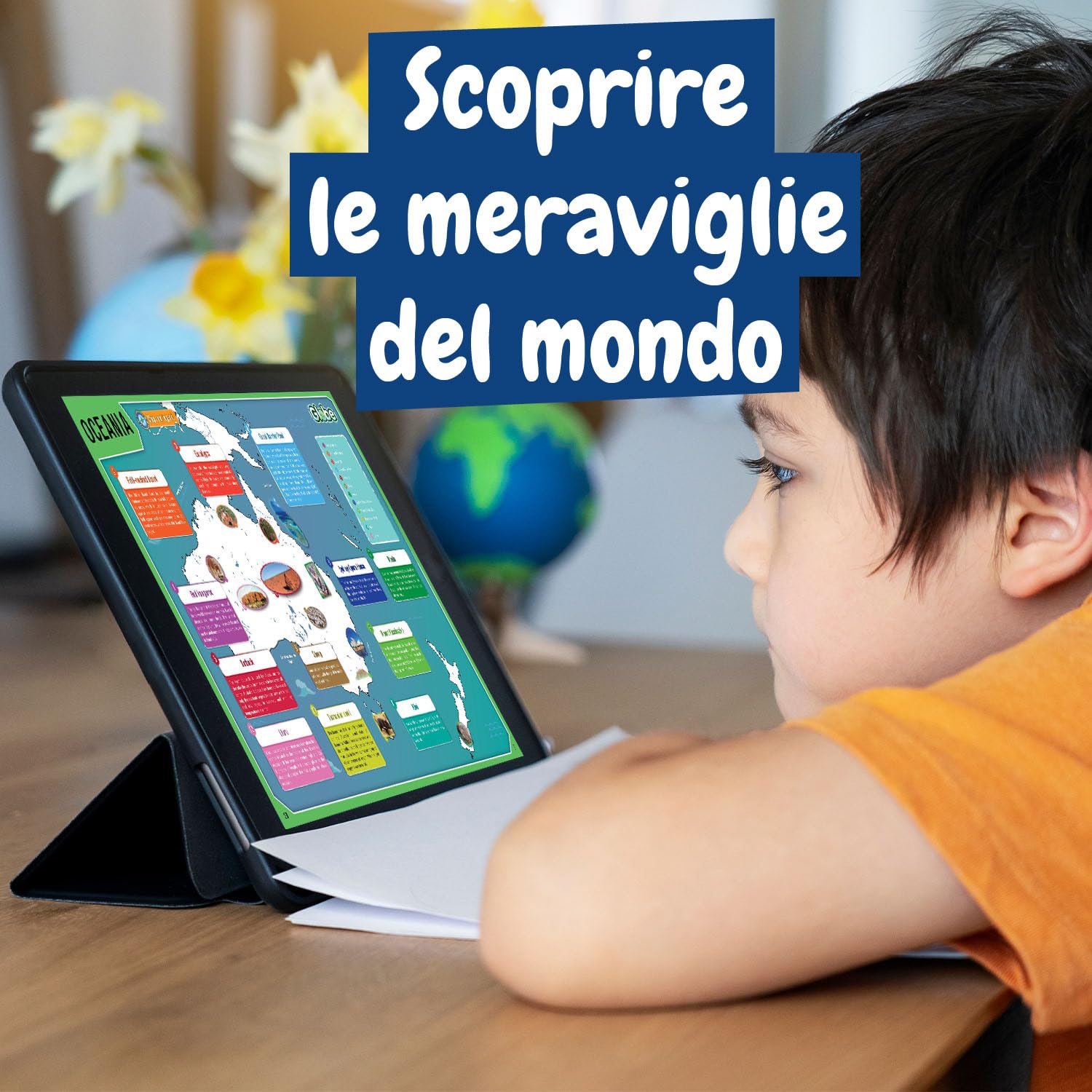 Science4You Mappamondo Luminoso per Bambini +8 Anni - Mappamondo e Atlante Geografico per Bambini - Scienza, Giochi Geografia con Quiz, Giochi Educativi per Ragazzo & Ragazza 7 8 9 10 Anni