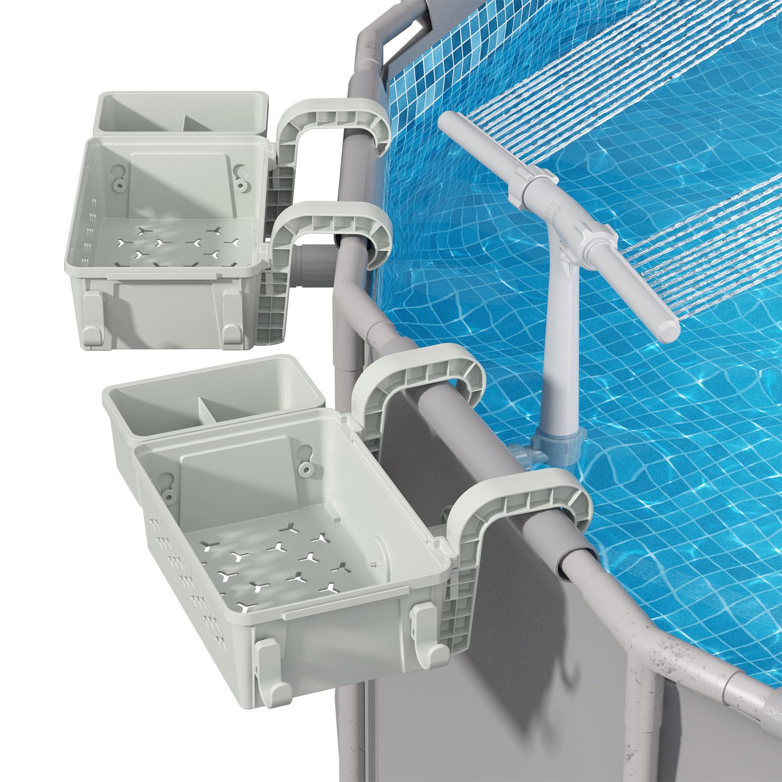 Pool Fountain & Poolside Storage Basket