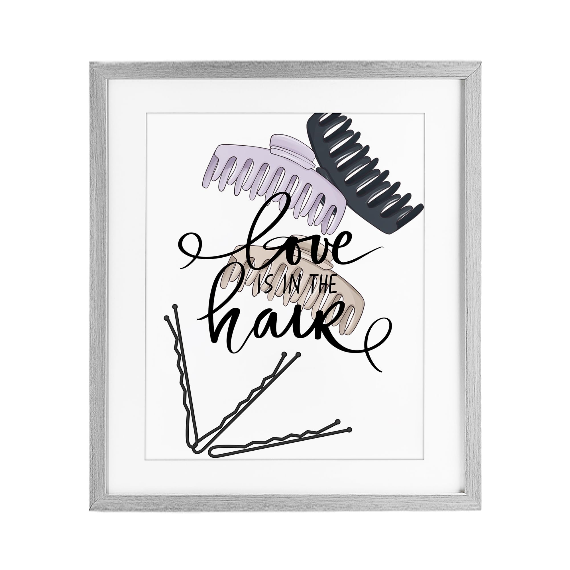'Love Is In The Hair'| Framed Print Under Glass