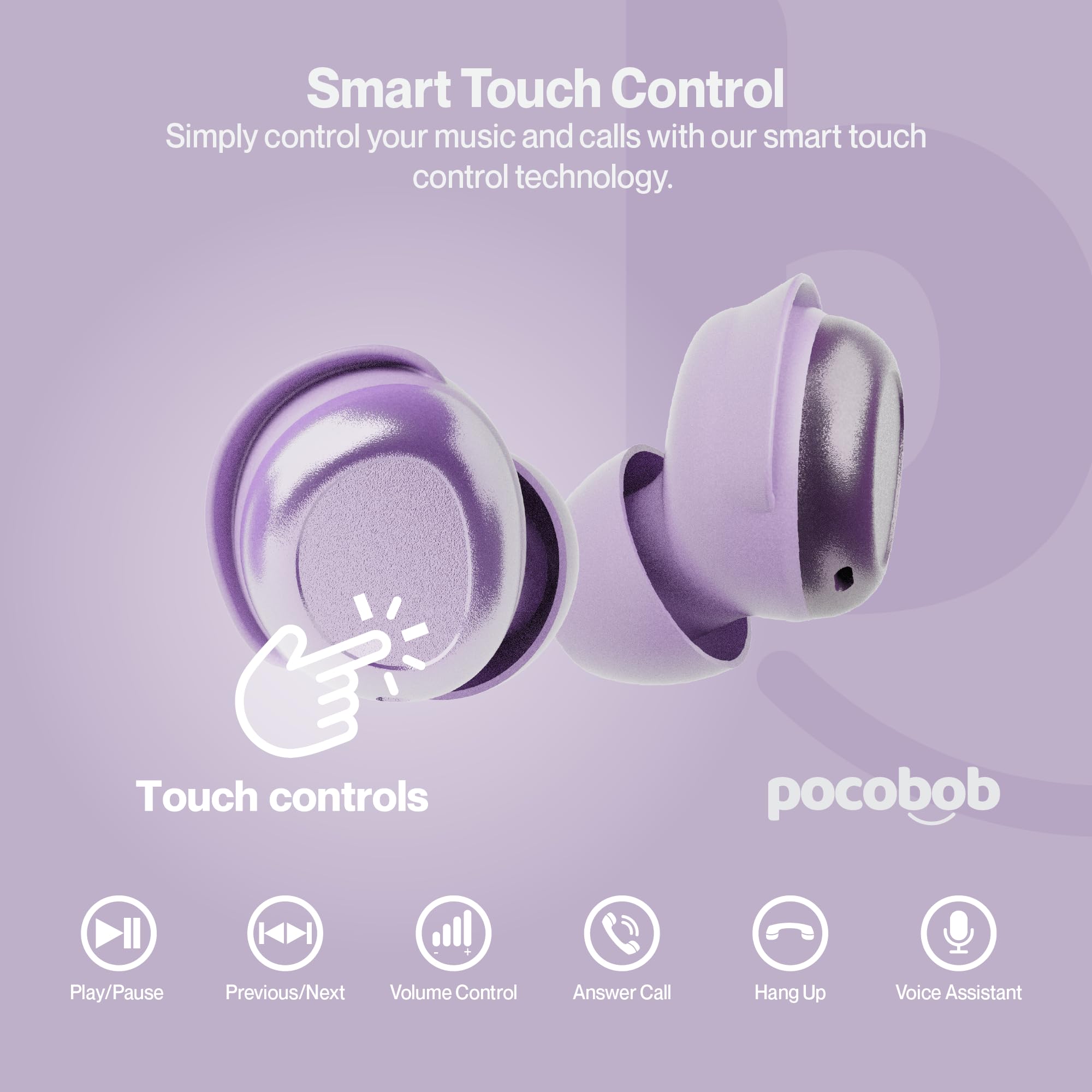 Z – Amethyst Purple – Ultra-Small Wireless Earbuds – App iOS & Android – Auricolari Bluetooth, adatti per il sonno, con microfono
