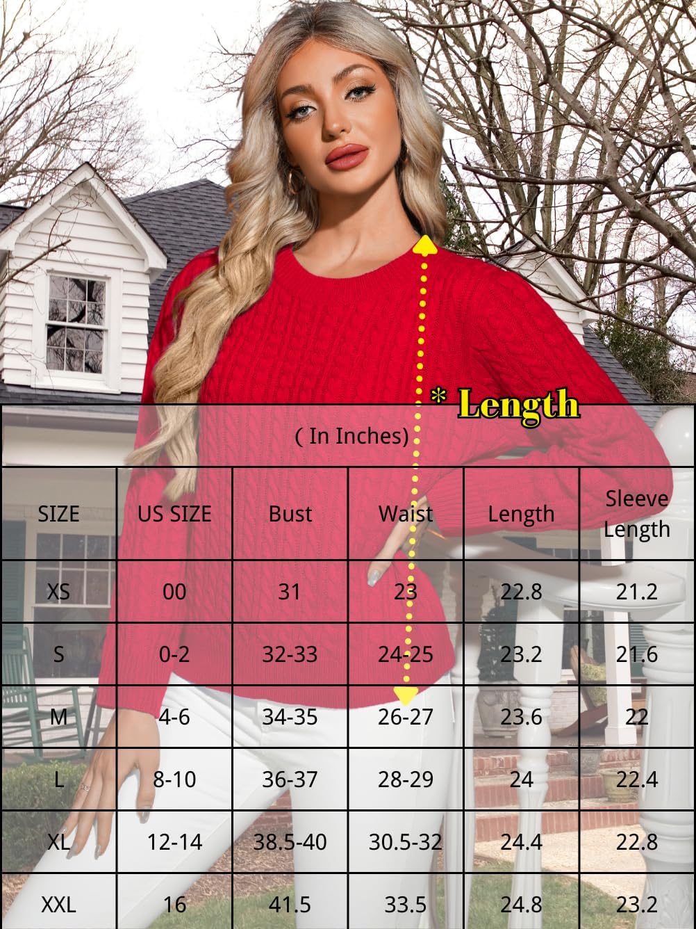 Women's Dressy Fitted Cable Knit Sweater Lightweight Soft Classic Casual Pullover Trendy Fall Outfits - Image 6