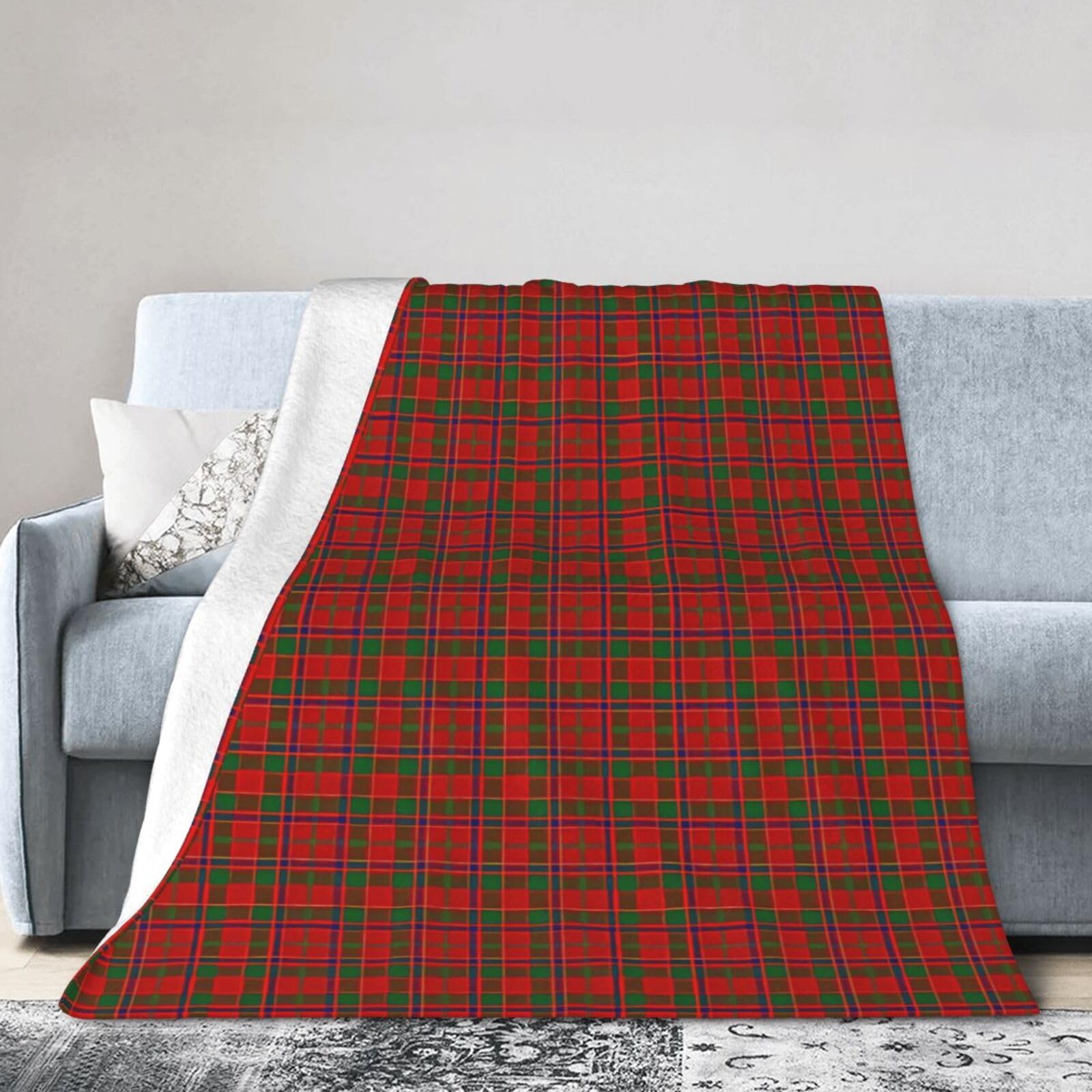 ERTDFXCV Scottish Clan Munro Tartan Plaid Blanket 50"x40"