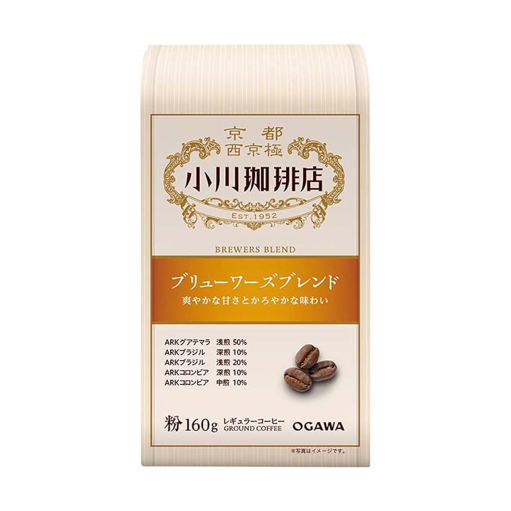 Amazon.co.jp: 小川珈琲店 ブリューワーズブレンド 粉 160g ×3個