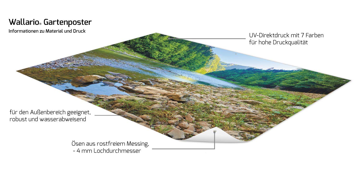 Outdoor-Poster „Möwe Am Strand Mit Leuchtturm“ – 60 X 90 Cm, Wetterfest, Mit Metallösen, Für Garten & Balkon