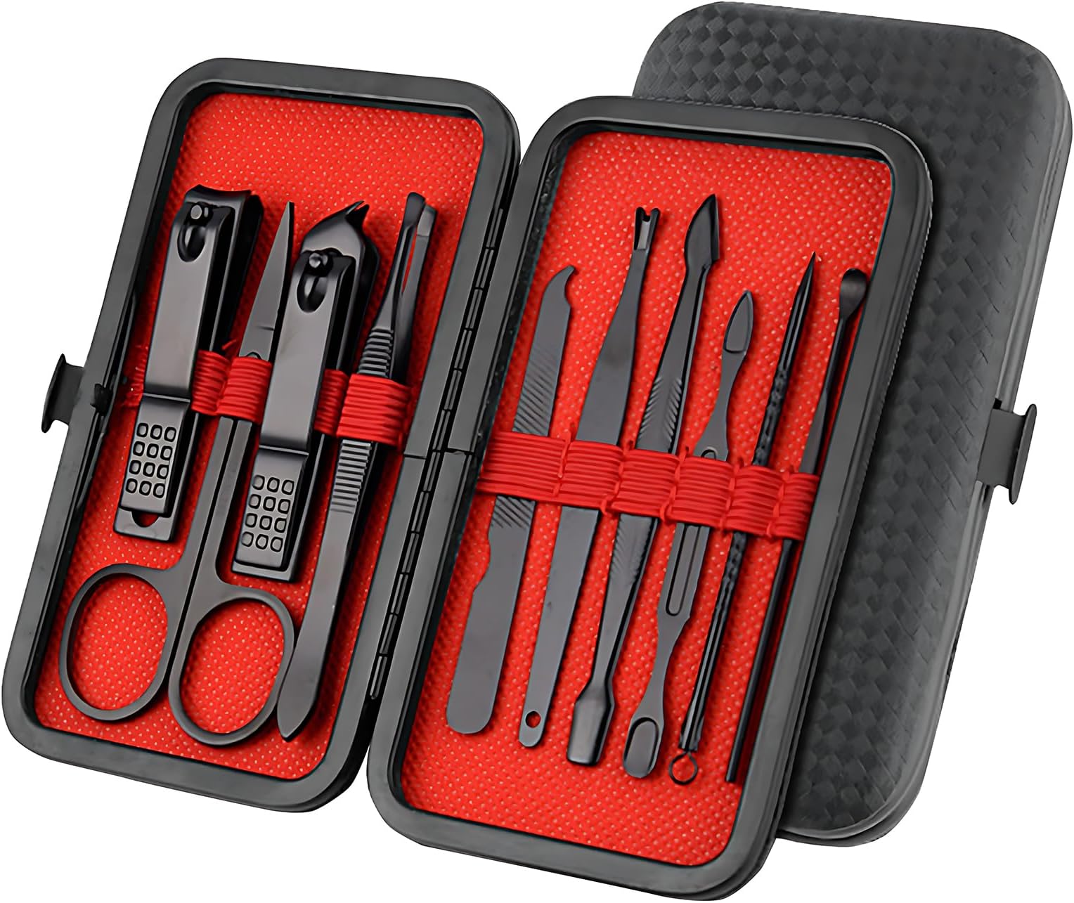 Nail Clipper & Grooming Set,10-Piece Manicure Set, Nail Care Kit with Travel Case, Ideal Christmas Gift or Stocking Filler Stuffers for Men & Women