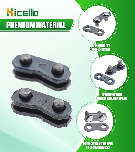 Miniatura 4 de 10 juegos de correas preestablecidas de reparación de eslabones de cadena de motosierra de 325 pies, eslabones maestros de acero inoxidable para