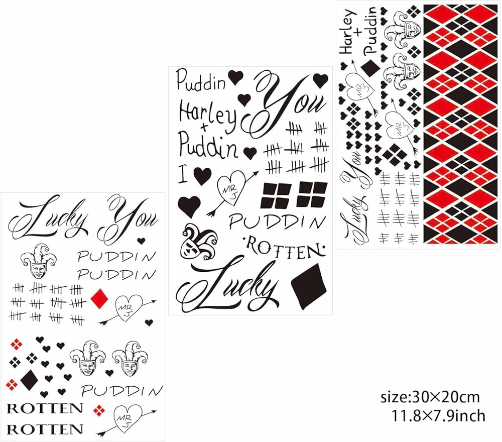 Amazon.com : Zeecdatoo 34 Sheets Halloween Temporary Tattoos for Joker Suicide Squad, Halloween Tattoos for Harley Quinn Halloween Cosplay Costumes and Party Accessories, Halloween Zombie Fake Scars Tattoos : Beauty & Personal Care amazon-com-zeecdatoo-34-sheets-halloween-temporary-tattoos-for-joker-suicide-squad-halloween-tattoos-for-harley-quinn-halloween-cosplay-costumes-and-party-accessories-halloween-zombie-fake-scars-tattoos-beauty-personal-care