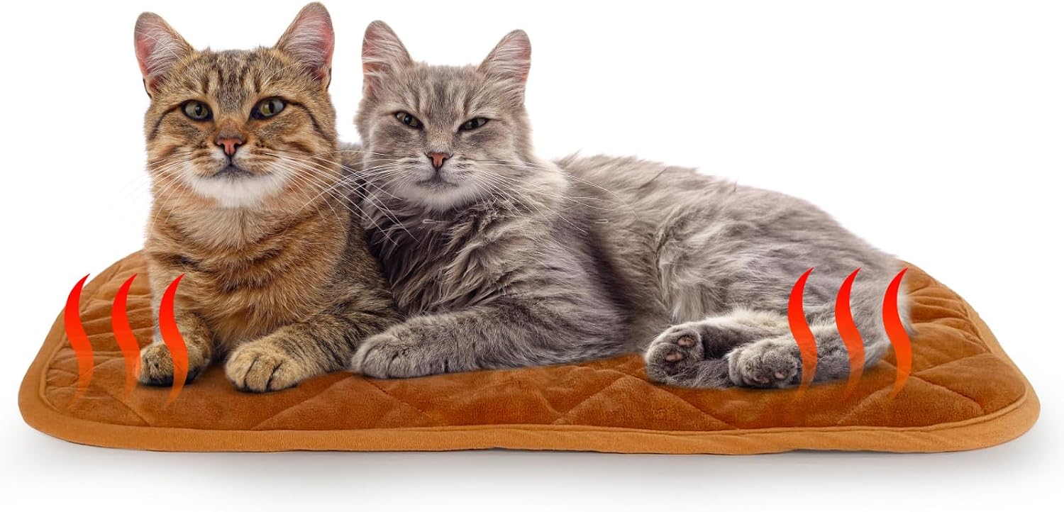 Self-Warming Cat Bed Indoor/Outdoor/Car Super Soft Self Heating Pet Mat Washable Thermal Pad for Cat & Dog 75x50CM