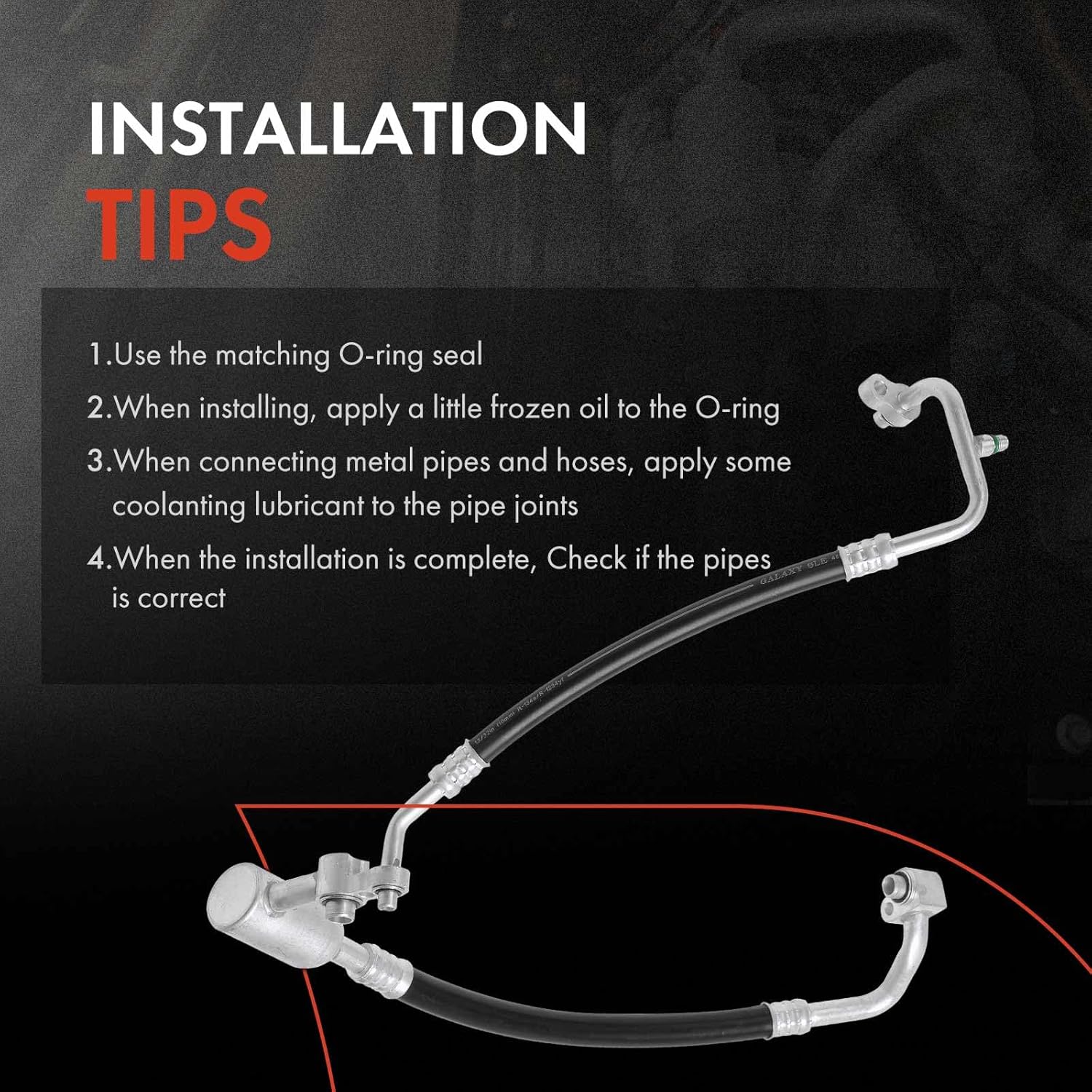 A-Premium A/C Suction Hose Assembly Compatible with Chevrolet Cruze, 2017 2018 2019, 1.4L, 2nd Design, Compressor to Evap