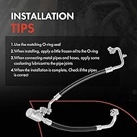 Vista 6 de A-Premium Conjunto de manguera de succión AC compatible con Chevrolet Cruze 2017-2019 L4 1.4L, compresor a evaporador