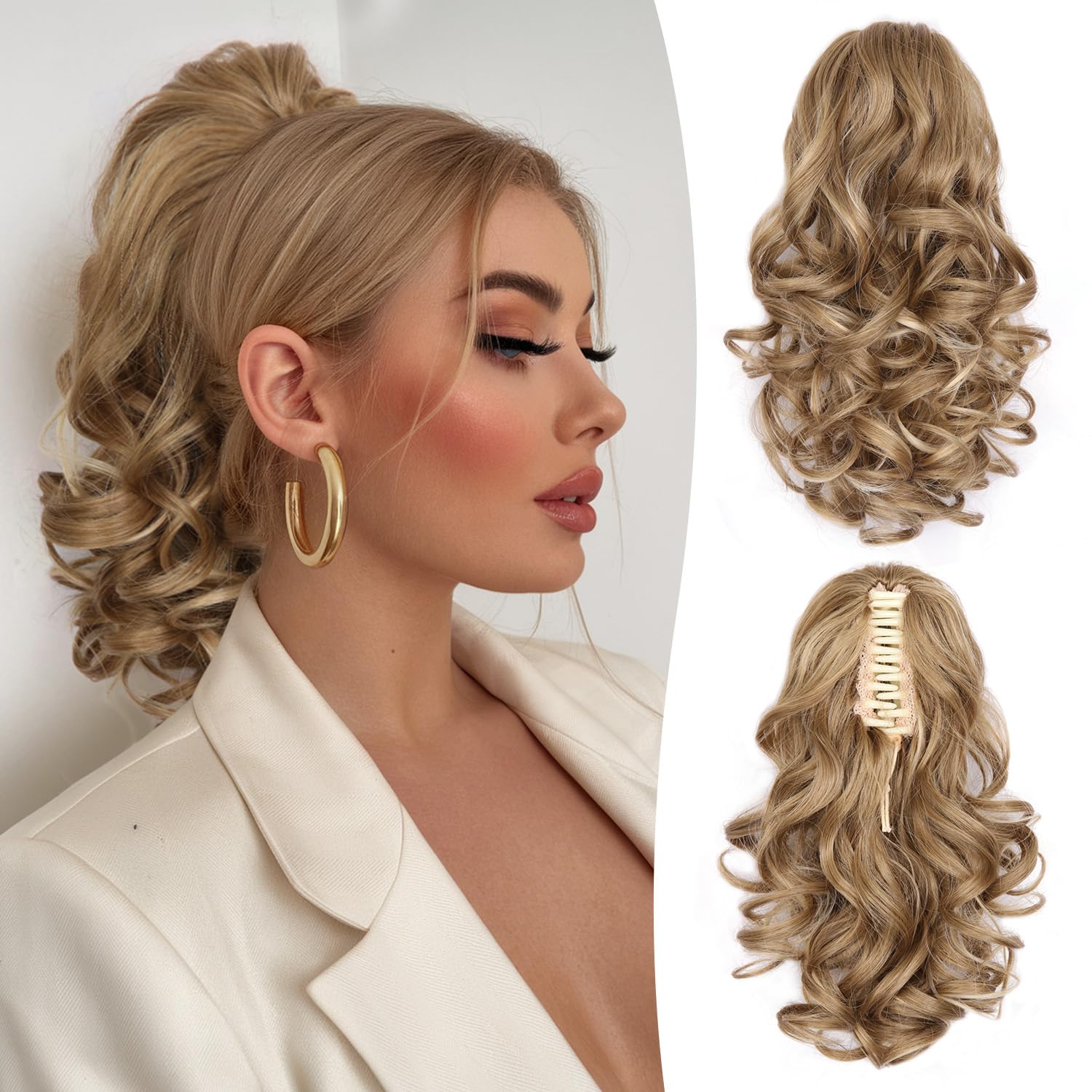 12 Inch Short Ponytail Extension, Clip in Ponytail Hair Extensions