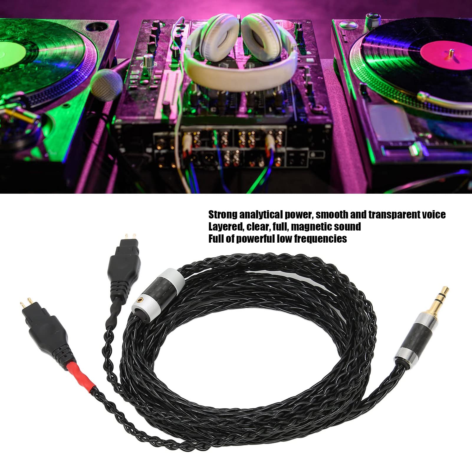 Cavo Audio 3.5mm 2 Metri Per Cuffie HD580 HD600 HD650 HD25 HD545 HD565 HD535 HD660S – Connettori Placcati Oro
