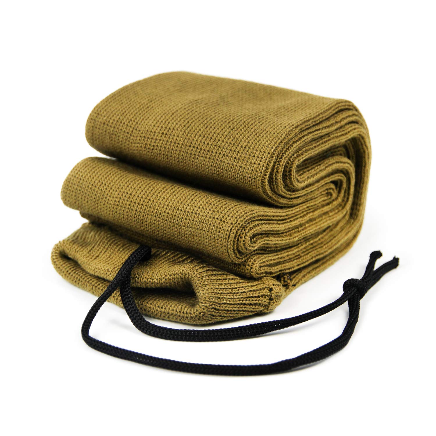 Funda Tipo Calcetín para Rifle o Escopeta 136 cm, Tejida Tratada con Aceite de Silicona, Amarillo